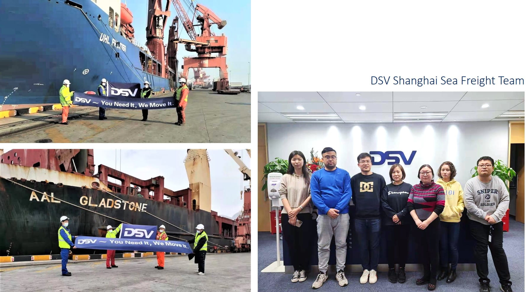 DSV Shanghai sea freight team